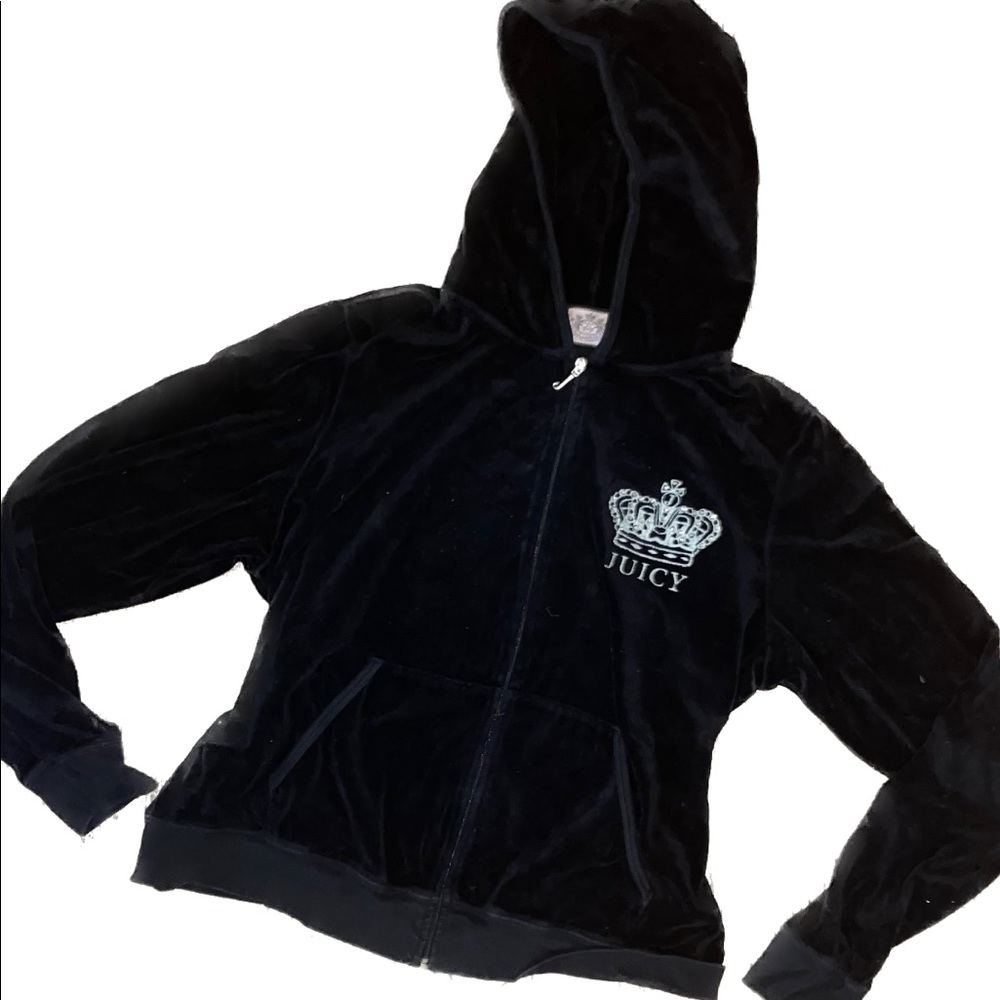 COPY - Black velvet Juicy Couture tracksuit zip up